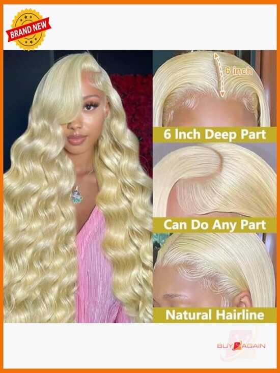 13x6 HD Lace Front Wig Body Wave 30in Pre Plucked Human Hair Glueless